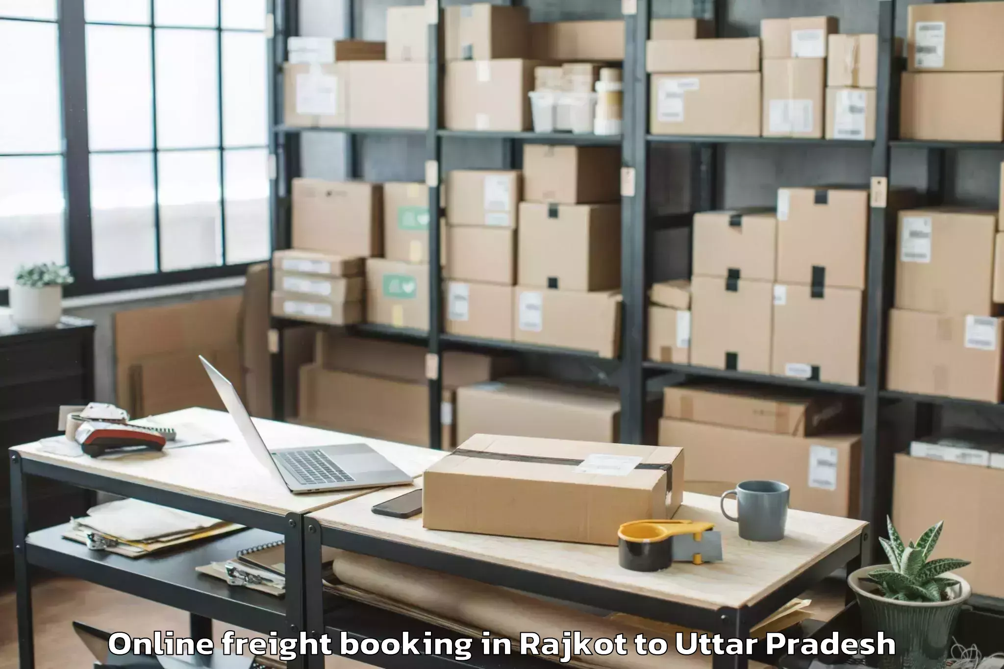 Rajkot to Kannauj Online Freight Booking